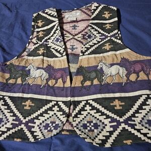 Vintage Horse Pattern Vest